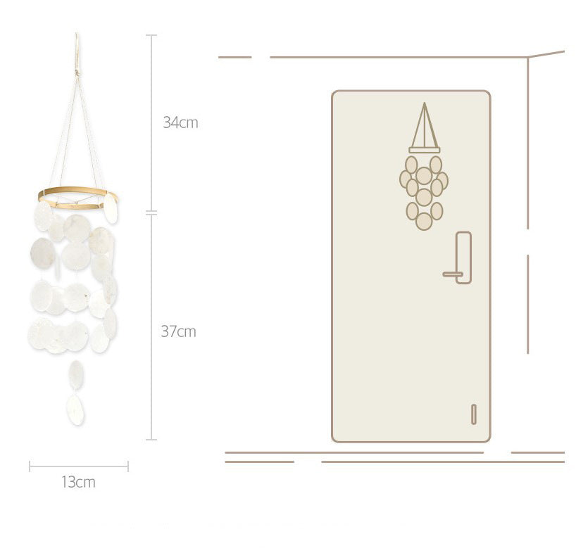 Colorful natural shell wind chime