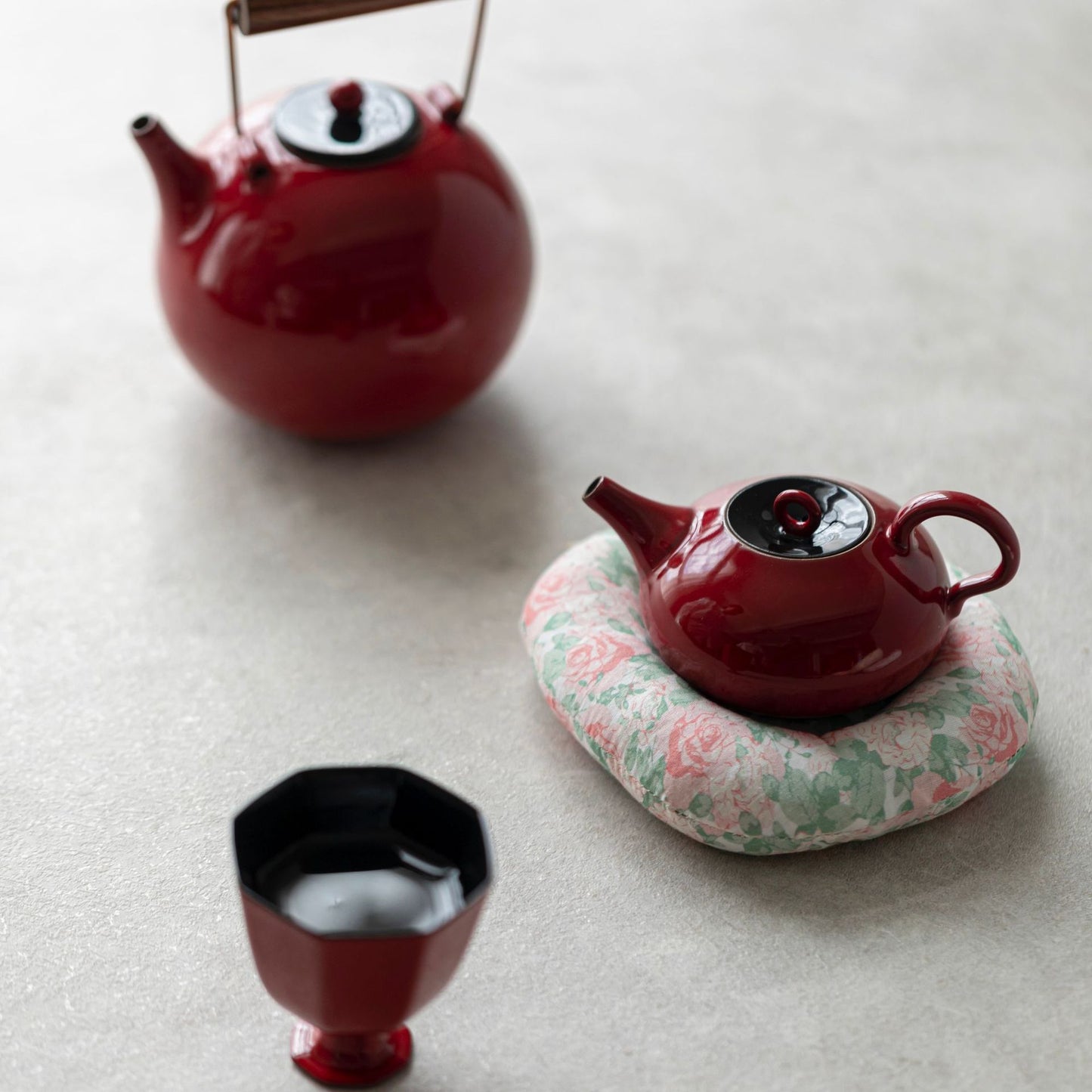 Noyou made handmade fabric coaster, small fresh kung fu tea ceremony accessories, gaiwan, teacup, tea coaster, anti-scald septum day