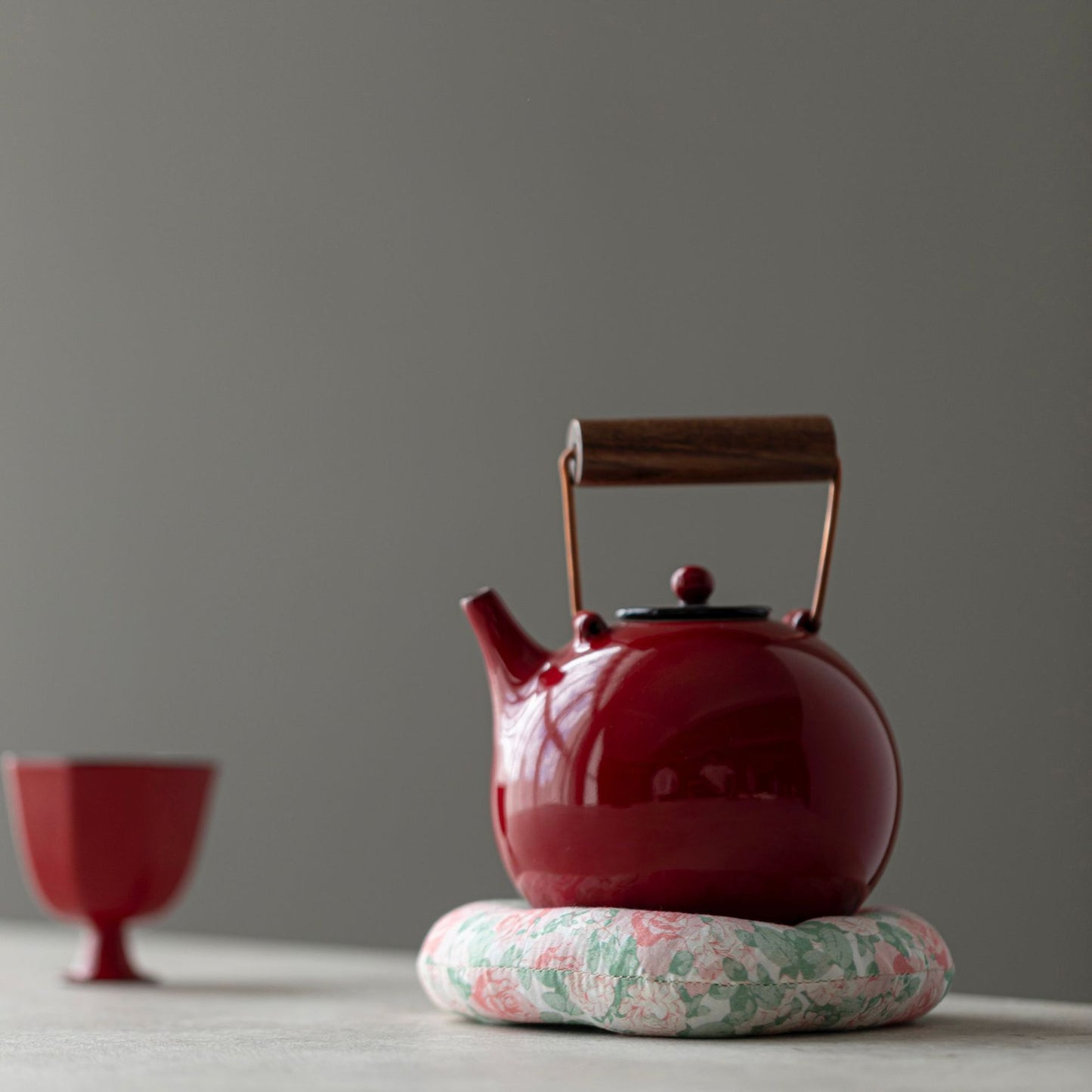 Noyou made handmade fabric coaster, small fresh kung fu tea ceremony accessories, gaiwan, teacup, tea coaster, anti-scald septum day